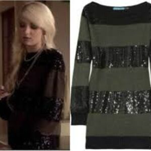 ASO Taylor Momsen in Gossip Girl sequin striped sweater